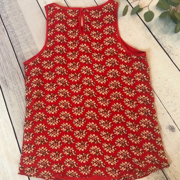 Philosophy Sleeveless Red Floral Top, Size S - Picture 3 of 7